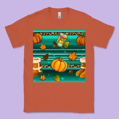 Autumn Seamless Pattern Classic Tee Designed By Bundleandbundleshop