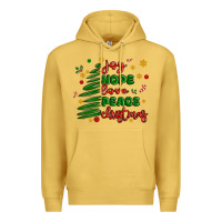 Antique Gold joy hope love peace christmas Premium Hoodie - MaliasSmallBusiness