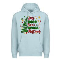 Blue Mist joy hope love peace christmas Premium Hoodie - MaliasSmallBusiness