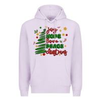 Lilac joy hope love peace christmas Premium Hoodie - MaliasSmallBusiness
