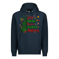 Navy joy hope love peace christmas Premium Hoodie - MaliasSmallBusiness