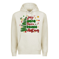 Oatmeal Heather joy hope love peace christmas Premium Hoodie - MaliasSmallBusiness