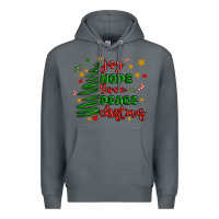 Rock joy hope love peace christmas Premium Hoodie - MaliasSmallBusiness