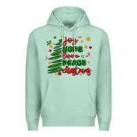 Seafoam joy hope love peace christmas Premium Hoodie - MaliasSmallBusiness