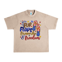 French Oak flip flops fireworks and freedom Urban Heavy Tee - texasbilliewilder