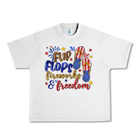 Lunar Rock flip flops fireworks and freedom Urban Heavy Tee - texasbilliewilder