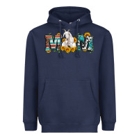 Navy goat mom serape leopard cowhide goat family Heavyweight Hoodie - Artiststas