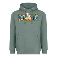 Sage goat mom serape leopard cowhide goat family Heavyweight Hoodie - Artiststas