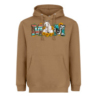 Toasted Coconut goat mom serape leopard cowhide goat family Heavyweight Hoodie - Artiststas