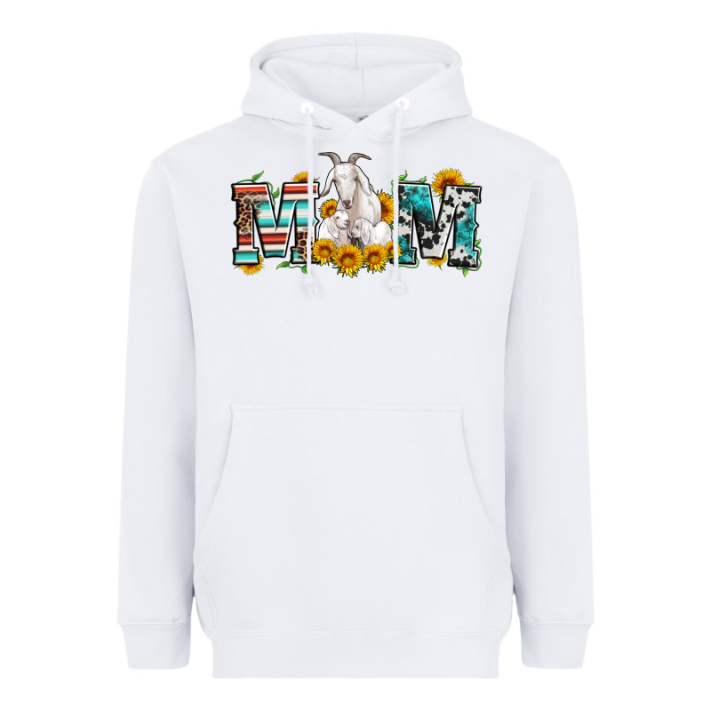 Goat Mom Serape Leopard Cowhide Goat Family Heavyweight Hoodie by Artiststas | Teevron
