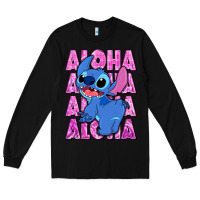 Black aloha stitch Long Sleeve Tee - Zillion Design Studio