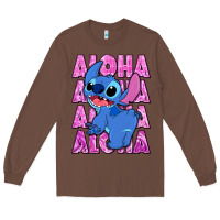 Chestnut aloha stitch Long Sleeve Tee - Zillion Design Studio