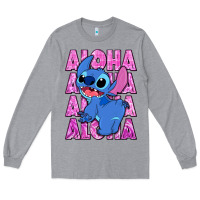Heather Grey aloha stitch Long Sleeve Tee - Zillion Design Studio