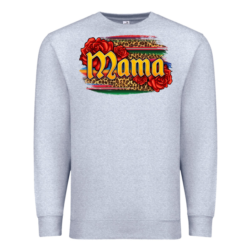 Latina Mama With Serape And Roses Premium Sweatshirt by Jasminsmagicworld | Teevron