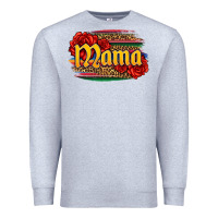 Heather Grey Latina mama with serape and roses Premium Sweatshirt - Jasminsmagicworld