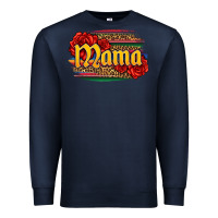 Navy Latina mama with serape and roses Premium Sweatshirt - Jasminsmagicworld