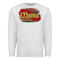 Oatmeal Heather Latina mama with serape and roses Premium Sweatshirt - Jasminsmagicworld