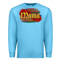 Ocean Blue Latina mama with serape and roses Premium Sweatshirt - Jasminsmagicworld