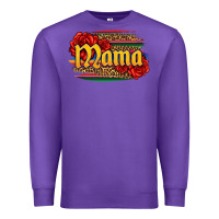 Purple Latina mama with serape and roses Premium Sweatshirt - Jasminsmagicworld