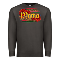 Smoke Latina mama with serape and roses Premium Sweatshirt - Jasminsmagicworld