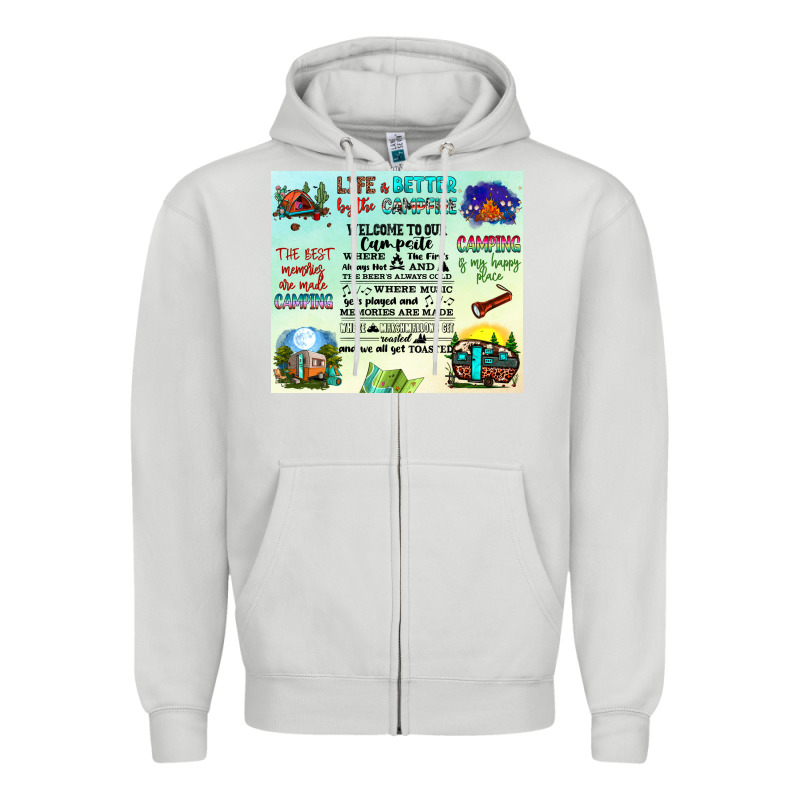 Life Is Better By The Campfire Zipper Hoodie by JahusDesignShop | Teevron