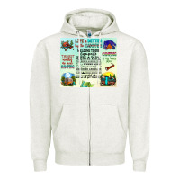 Oatmeal Heather life is better by the campfire Zipper Hoodie - JahusDesignShop