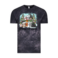 Cloud Black merry christmas gnomes Vintage Tee - Zillion Design Studio