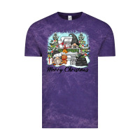 Cloud Purple merry christmas gnomes Vintage Tee - Zillion Design Studio