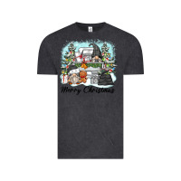 Vintage Black merry christmas gnomes Vintage Tee - Zillion Design Studio
