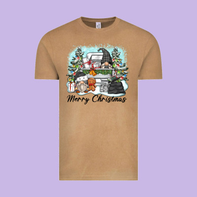 Merry Christmas Gnomes Vintage Tee Designed By Zillion Design Studio