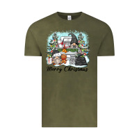 Vintage Olive merry christmas gnomes Vintage Tee - Zillion Design Studio