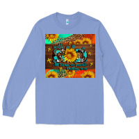 Colony Blue with god all things are possible Long Sleeve Tee - AdoDesignShop