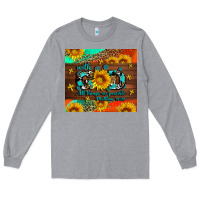 Heather Grey with god all things are possible Long Sleeve Tee - AdoDesignShop