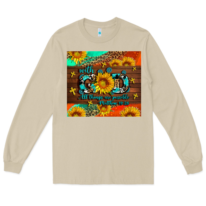 With God All Things Are Possible Long Sleeve Tee by AdoDesignShop | Teevron