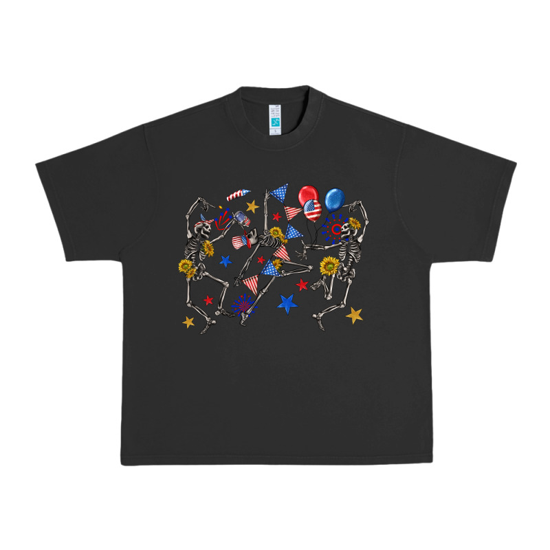Fourth Of July Dancing Skeleton Urban Heavy Tee by texasbilliewilder | Teevron