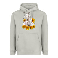 Moon Dust goat family with sunflowers Heavyweight Hoodie - Artiststas