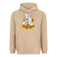 Mushroom goat family with sunflowers Heavyweight Hoodie - Artiststas