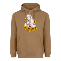 Toasted Coconut goat family with sunflowers Heavyweight Hoodie - Artiststas