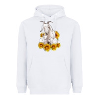 White goat family with sunflowers Heavyweight Hoodie - Artiststas