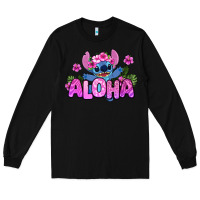 Black aloha summer stitch Long Sleeve Tee - Zillion Design Studio