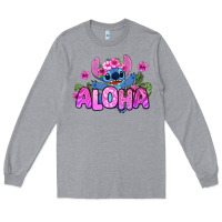 Heather Grey aloha summer stitch Long Sleeve Tee - Zillion Design Studio