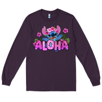 Plum aloha summer stitch Long Sleeve Tee - Zillion Design Studio
