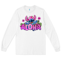 White aloha summer stitch Long Sleeve Tee - Zillion Design Studio