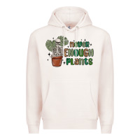 Pale Pink never enough plants Premium Hoodie - MaliasSmallBusiness