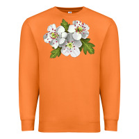 Carrot Hawthorn Flower Illustrations Premium Sweatshirt - LillyAllenDesigns
