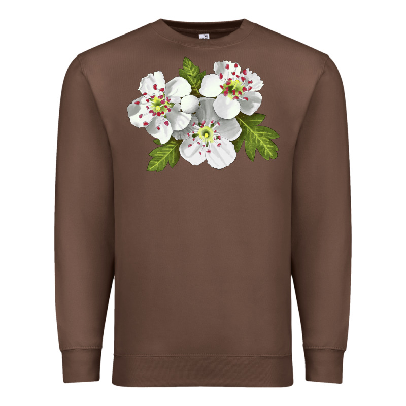 Hawthorn Flower Illustrations Premium Sweatshirt by LillyAllenDesigns | Teevron