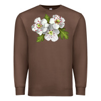 Chestnut Hawthorn Flower Illustrations Premium Sweatshirt - LillyAllenDesigns