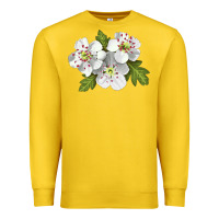 Lemon Hawthorn Flower Illustrations Premium Sweatshirt - LillyAllenDesigns