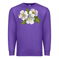 Purple Hawthorn Flower Illustrations Premium Sweatshirt - LillyAllenDesigns