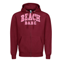 Burgundy beach babe Zipper Hoodie - JahusDesignShop